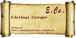 Edelényi Csongor névjegykártya