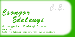 csongor edelenyi business card