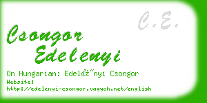 csongor edelenyi business card